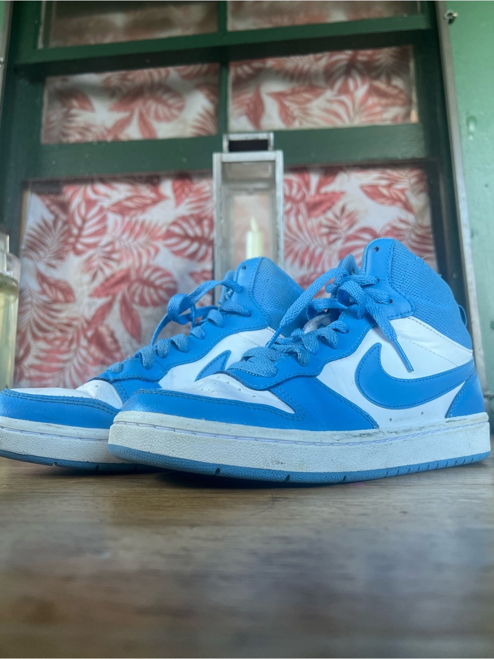 Kids High-Top Sneakers in Blue and White by Nike - Picture 6 of 6